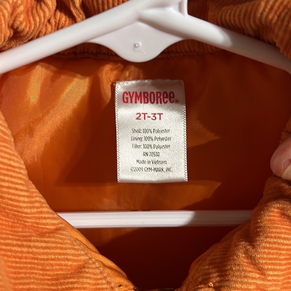 Gymboree Girl’s Orange Subtle Floral Ribbed Detail Vest Size 2T-3T - Picture 6 of 7